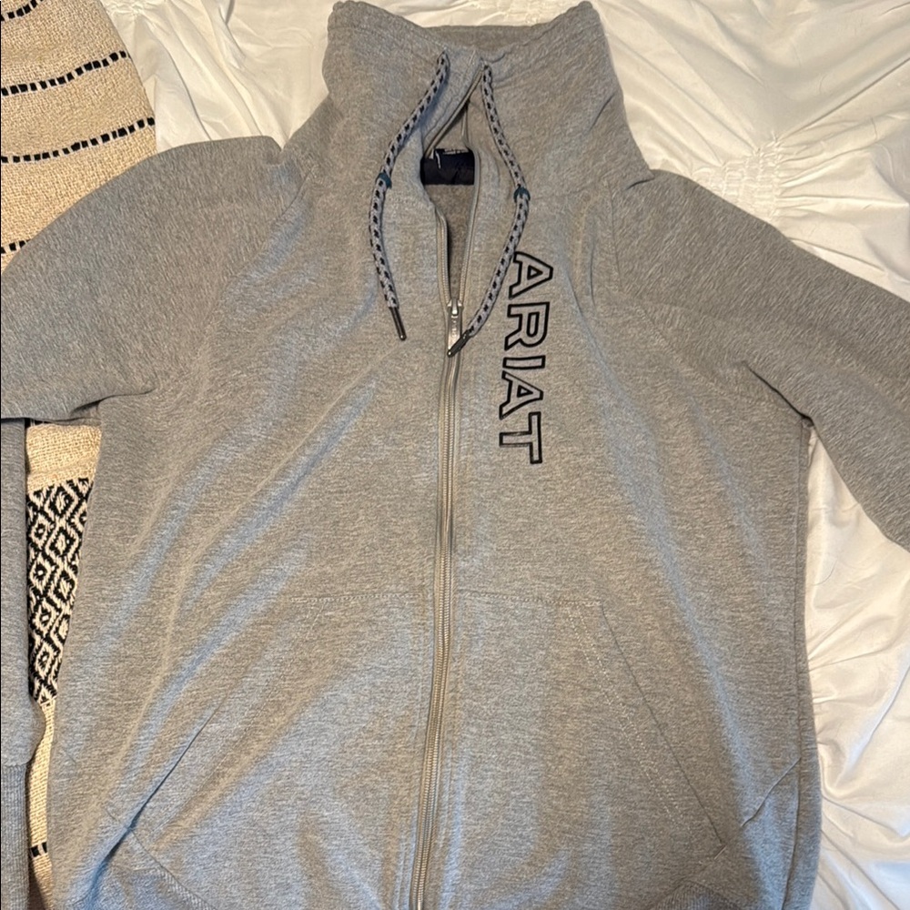 Ariat Gray Zip-Up Sweatshirt